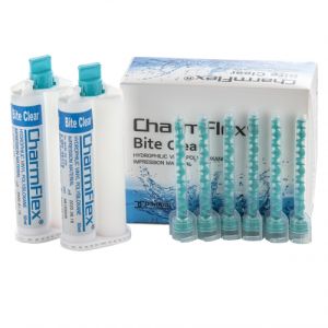 CharmFlex Bite Clear-прозрачный А-силикон для регистрации прикуса (2карт.х50мл,6 нас.), DENTKIST