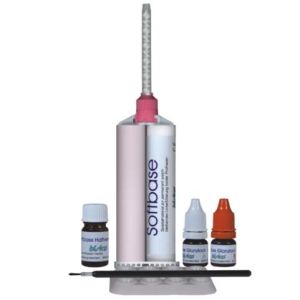 Softbase Материал для мягкой перебазировки съемного протеза (1 катридж 50мл+6смесителей+4мл п. BISICO