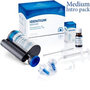 Identium Medium Intro pack /картридж 380мл, лак адгезивный Kettenbach Identium Adhesive 10мл/флакон, смесители динамические, шприц-аппликатор/14716/Kettenbach
