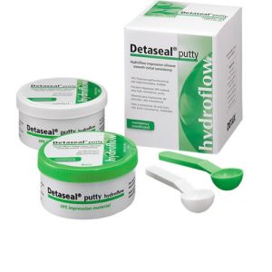 Detaseal hydroflow Putty (250мл+250мл). А-Силиконовый оттискной материал, Detax (Германия)