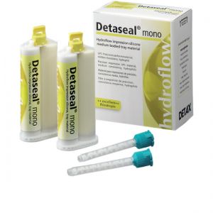 Detaseal hydroflow Mono.А-Силик.оттискной мат-л,баз.слой средней вяз-и(База+кат-р 2х50мл,канюли зел), Detax (Германия)