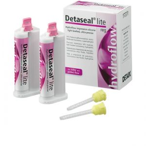 Detaseal hydroflow lite Regular А-Силиконовый оттискной материал, корриг. слой (2 х 50 мл + 12 нас.) Detax (Германия)