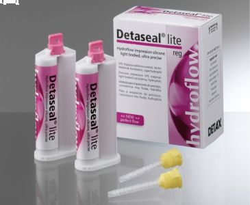 Detaseal hydroflow lite Regular А-Силиконовый оттискной материал, корриг. слой (2 х 50 мл + 12 нас.) Detax (Германия)