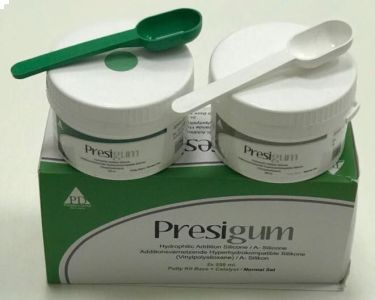Presigum Normal Set НАБОР-материал оттискной гидрофильный А-силиконовый (Винилполисилоксан): Presigum Putty Kit Base Normal Set (250мл+ 250мл), Presigum Light Body Normal Set 2х50мл, насадки для смешивания, President Dental (Германия)