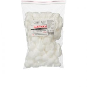 Шарики ватные мед. нестер. впитывающие №100
