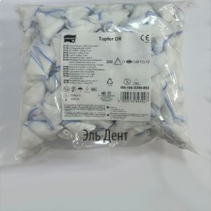 Тампоны треугольный (5х5х5см), нестерильный, марлевый с нитью РНК, 200шт. Matopat