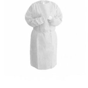 Халат нестерильный, хирургический Лайт тип-2 р.52-54, спанбонд пл.42 г/м2, рукав на манжете, белый (5шт.) НОВИСЕТ