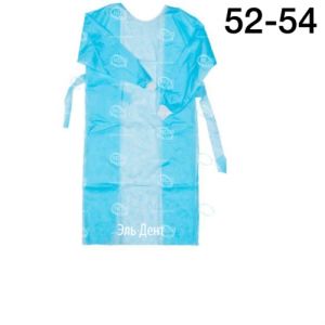 Халат нестерильный, хирургический р.52-54 длина 140см., спанбонд пл.25 г/м2, рукав на резинке (10шт.) НОВИСЕТ