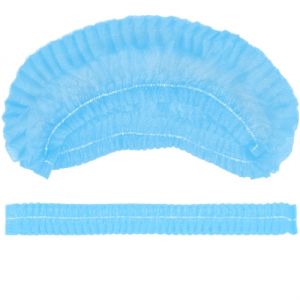 Шапочки Шарлотта на резинке ГОЛУБАЯ 125шт.