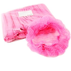 Шапочки Шарлотта на резинке РОЗОВЫЕ 125шт.