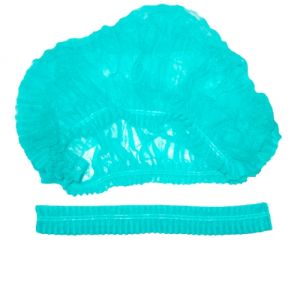 Шапочки Шарлотта на резинке БИРЮЗОВЫЕ, 125шт.