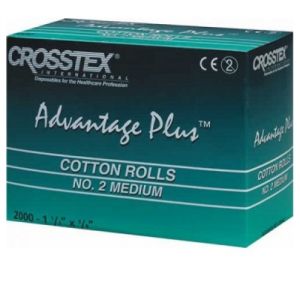 Валики ватные Advantage Plus №2, 2000 шт., Crosstex
