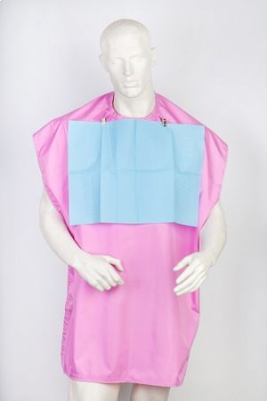 Фартук нейлоновый Сиреневый с зажимами Clean+Safe, Medium 70х100см