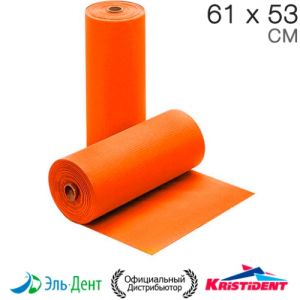 Салфетки в рулоне цв. ОРАНЖЕВЫЙ интенсив короткие (61х53см ) на завязках, 80 шт., КРИСТИДЕНТ
