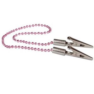 Зажим для салфеток ФИОЛЕТОВЫЙ с цепочкой без регулятора 