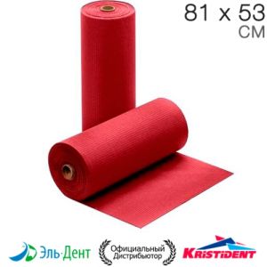 Салфетки в рулоне цв. БОРДОВЫЙ интенсив длинные (81х53см ) на завязках, 60 шт., КРИСТИДЕНТ