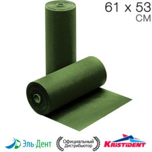 Салфетки в рулоне цв. ЗЕЛЕНЫЙ (хаки) интенсив короткие (61х53см) на завязках, 80 шт., КРИСТИДЕНТ
