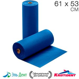 Салфетки в рулоне цв.СИНИЙ интенсив короткие (61х53см) на завязках, 80 шт., КРИСТИДЕНТ