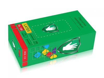 Перчатки Латексные Safe & Care S (6|7) Смотровые Опудренные 100 шт.
