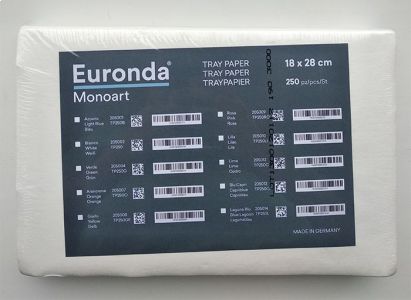 Салфетки автоклавируемые для подносов БЕЛЫЕ 18х28 см (250 шт), EURONDA