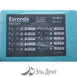 Салфетки автоклавируемые для подносов ГОЛУБЫЕ 18х28 см (250 шт), EURONDA