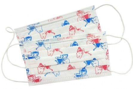 Маски "SENSE Premium" Детский рисунок ФЕИ, 50шт. Гипоаллергенные.