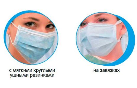 Маски "SENSE Premium" Голубые, 50шт. Гипоаллергенные.