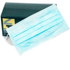 Маски EURONDA Голубые трехслойные 50 шт