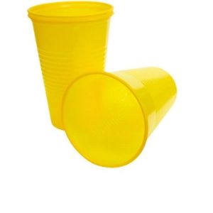 Стаканы одноразовые, желтые 100 шт