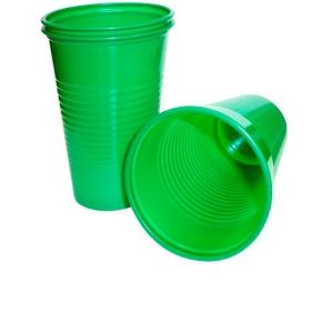 Стаканы одноразовые, зеленые 100 шт