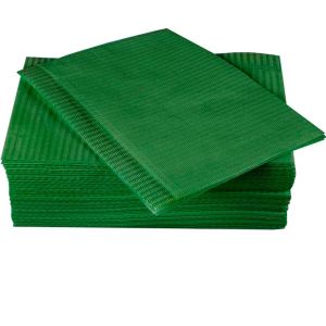 Салфетки нагрудные Премиум Интенсив (2 сл, Зеленые (хаки), 500 шт), Кристидент