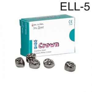 Коронки I CROWN Refill ELL-5 из нержавеющей стали детские (5 шт) Seil Global