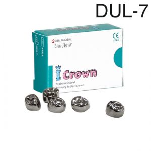Коронки I CROWN Refill DUL-7 из нержавеющей стали детские (5 шт) Seil Global