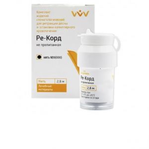 Нить ретракционная Ре-Корд №0/000/ БЕЗ ПРОПИТКИ (2,8м)/ ВладМиВа