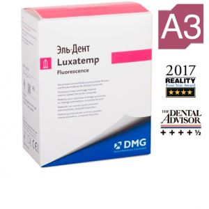 Luxatemp Fluorescence A3 (1 картридж 50мл (76г)+15 насадок) самополимеризующийся композит 110710, DMG