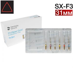 PROTAPER GOLD ASSORT SX-F3 31MM (Стерильные), 6шт. Maillefer