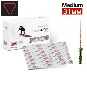 WaveOne Gold Medium 31мм (3 шт.) - реципрокный инструмент эндодонтический в блистерах