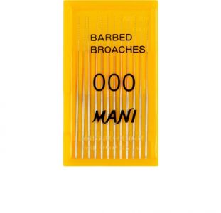 Barbed Broaches (Mani), ISO-000, 52 мм (12 шт.) - пульпоэкстракторы ручные