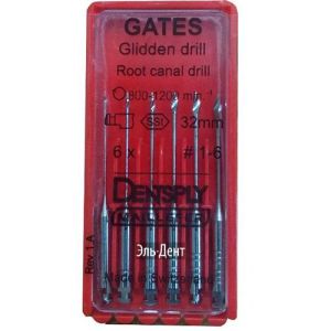 Gates drills №1-6 32мм (6шт.) - развертка для вскрытия устья каналов, Maillefer