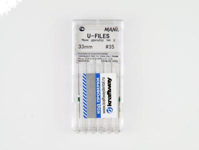Ultrasonic Files (U-Files) №35 (33мм) диам. 0,8 (упаковка 6 шт.) - машинные дрильборы для работы с ультразвуковыми приборами