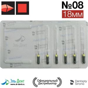 C+ File №08, 18мм (уп.6) каналорасширитель ручной, Maillefer