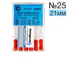 Reamers Mani №25 (21 мм) упаковка 6 шт.