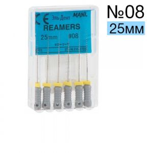 Reamers Mani №08 (25 мм) упаковка 6 шт.