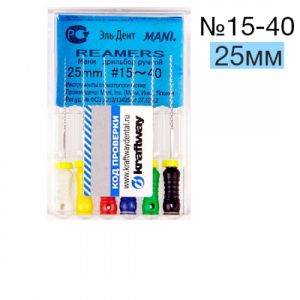 Reamers Mani №15-40 (25 мм) упаковка 6 шт.