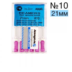 Reamers Mani №10 (21 мм) упаковка 6 шт.