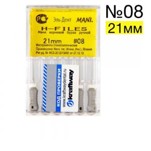 H-Files №08 (21мм), 6шт MANI