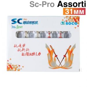 Файлы машинные с памятью формы SC-Pro 31мм, ассорти. (6шт.) SOCO