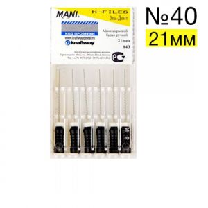 H-Files №40 (21мм), 6шт MANI