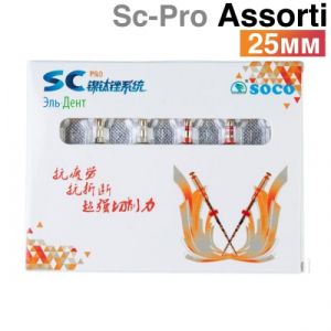 Файлы машинные с памятью формы SC-Pro 25мм, ассорти (6шт.) SOCO
