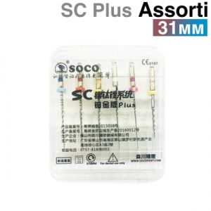 Файлы машинные с памятью формы SC PLUS 31мм, ассорти (6шт.) SOCO